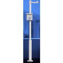 CCTV폴대 벽 고정대 브라켓 외부 카메라 가로등 봉, 2.5m 폴 +하단 크로스 암  + 케이지