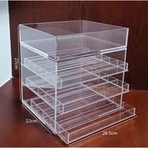 JINGHENG 아크릴 섀도우 수납함 테이블 서랍형 세트선반, 1-3 개의 서랍이있는 아이 섀도우 홀더