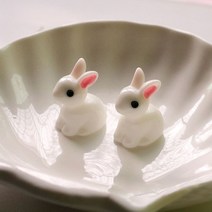 초미니사이즈 화단 화분 원예 장식 깜찍 토끼 모형