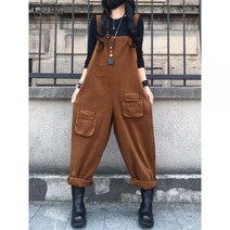 여성 와이드 멜빵 바지 봄 점프슈트 캐주얼 서스펜더