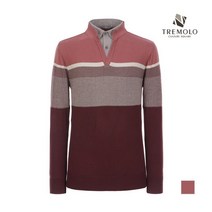 인디안 TREMOLO 하운드투스 배색 셔츠 레이어드 니트_TRBBPVF8356