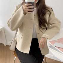 넷투넷코리아 여성 캐주얼 자켓 빅사이즈 루즈핏 크롭 숏 코트 기본