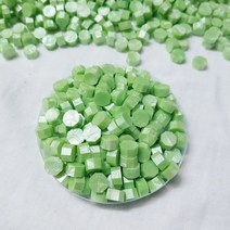 플로랄벨로 유럽풍 씰링 비즈 알갱이 실링왁스 32g 46컬러 택1, 17연두펄(32g)