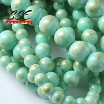 천연원석 불교염주 수행 비즈공예 불자 재료 108배 4 6 8 10mm 녹색 청금석 Lazuli Jades 구슬 만드는 자연적인 돌 둥근 루즈핏 Diy 매력 팔찌 부속품 15