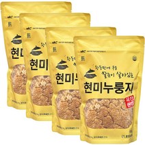 엄마사랑 황동판에 구운 쌀눈이 살아있는 현미 누룽지 500g, 4개