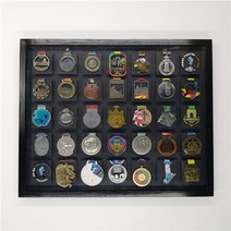 메달 진열대 액자 보관함 전시함 매달 진열장, 월넛 24개 가로 67x52x3.5cm