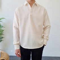 토니어스 남자 노버튼 헨리넥 긴팔셔츠