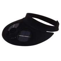 선풍기모자 농사 현장 여름 썬캡 태양광 발전 야구 냉각 팬 여성 남성 여름 캠핑 낚시 야구 태양광 발전 냉각 팬, 검은색