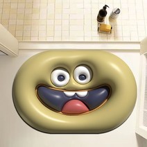 폴라도레 빨아쓰는 규조토 발매트 착시 3D 입체 귀여운 캐릭터 주방 욕실 화장실 매트, 25.익살젤리빈, 1개