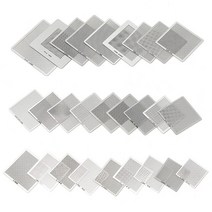 유니버설 27pcs 스테인레스 스틸 Reballing 재 작업 Net Stencil 직접 히트 키트 BGA IC 데스크탑 노트북 게임 콘솔
