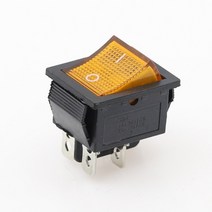 래칭 로커 스위치 전원 I/O 4/6 핀 조명 포함 16A 250VAC 20A 125VAC KCD4 1 개, [05] YELLOW, [02] 6PIN