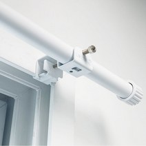 ATCSHOP 못없이 커튼봉 전세집 안뚫어고리 화이트 1세트(2개입)+커튼봉(8자), 단품