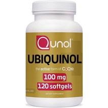Qunol Ubiquinol CoQ10 쿠놀 큐놀 유비퀴놀 코큐텐 100mg 120캡슐, 큐놀 유비퀴놀 코큐텐 100mg 120캡슐  1개