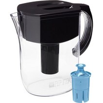 Brita 엘리트 필터 1개로 수돗물 및 식수용 브리타 대형 워터 투수 납 99 감소 6개월 지속 10컵 용량 BPA 프리 블랙