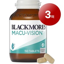 Blackmores 와와마켓 호주산 직송 Blackmores 블랙모어스 마쿠 비전 150정 눈 시력 건강 관리 1팩, 3팩