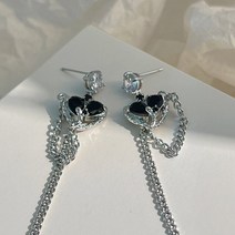 십자가 귀걸이 해골 블랙 실버 빈티지 플라워 나비 하트 크로스 펜던트 여성용 그런지 Y2K 심미적 쥬얼리 액세서리