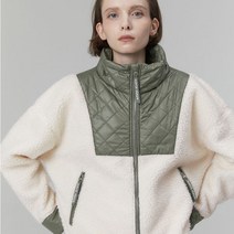 마리끌레르 퀼팅 배색 부클 집업 점퍼 MOCDJP01MA