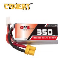 가오능 350mAh 7.4V 60C 2셀 드론 초소형 RC카 배터리, 350mAh 2셀 PH2.0