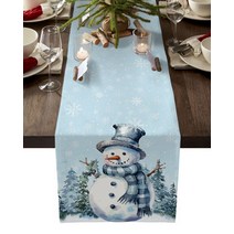 크리스마스 유칼립투스 전나무 나무 로빈 홈 장식 테이블 웨딩 주방 러너, 93.33 x 304cm+LXM13012