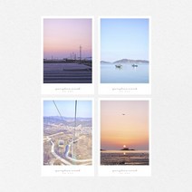 메리필름 제주도 폴라로이드 여행 엽서 set (4장)