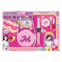 미미 화장 핸드백 블러셔 네일 손목시계 세트 가방 여아 장난감 선물 공주 놀이 조카 생일, 단품