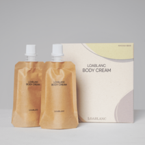 로아블랑 지속력 좋은 건성 유기농 친환경 등드름 바디크림, 50ml*2개