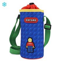 옥스포드 도트 물병 크로스백, 블루, 1개