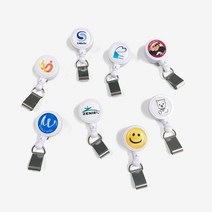 Nhp-2 홀드피아 포켓형 릴홀더 명찰 사원증 회원증 출입증 학생증목걸이 ID카드 제작, 이니셜형, 포켓형 릴홀더(Nhp-2)