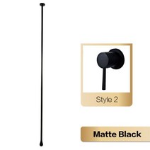 절수 세면대 주방 수도꼭지 씽크대 수도 화장실 럭셔리 고급 황동 블랙 욕실 천장 디자인 싱글 핸들 차갑고 더블 홀 및 욕조, Matte Black 2