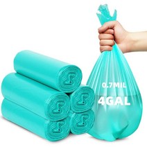 소형 쓰레기 봉투 생분해성 퇴비화 가능 100개 5롤 15.1L(4갤런) 쓰레기통 라이너 홈 오피스 주방 욕실 플라스틱 통 재활용 백321204