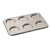 Cuisinart 셰프 클래식 논스틱 6컵 점보 머핀 팬 베이킹 트레이 35.6cm 브론즈 3574669665, Muffin Top Pan_6-Cup