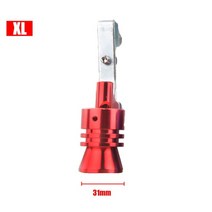 1pc 범용 자동차 배기 터보 휘슬 배기 파이프 블로우 오프 자동차 튜닝 액세서리 smlxl 크기 마후라 머플러, 레드 xl