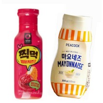 찍먹 맵닭치즈소스 +피코크 마요네즈 (매운 고추와 부드러운 치즈/스위트콘샐러드/양배추샐러드/고소하고 진한맛/경양식/고소한 마요네즈), 상세설명참조