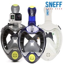 스네프 스마트 스노클링 마스크 SMT-8001, 블랙