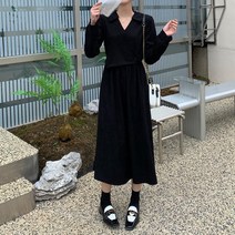 포근한 골덴원단 여성 롱원피스