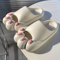 고고네 (잡화) 남자 여름 실내 홈 홈 만화 귀여운 두꺼운 바닥 해외 구매 대행, 38-39(플러스 사이즈), 유백색(메인 사진)