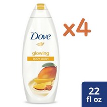 미국 도브 망고 아몬드 버터 바디 워시 650ml x4팩 Mango Butter and Almond Butter