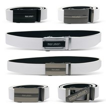 마루망 정품 소가죽 남성용 자동벨트[6종택1], 2.자동올블랙벨트, 화이트~42인치, 화이트~42인치, 1개