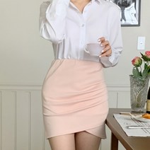 [바보사랑] 여성 밴딩 베이직 튤립 미니 스커트 치마 b[디작소]