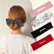 3초 당고 머리 밴드 와이어 올림 똥머리 머리끈, 핑크, 핑크