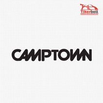 Camptown 캠프타운 로고 캠핑카 차스티커 첫차선물 신차선물, 대형, 화이트
