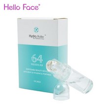 히드라 롤러 64 핀 페이스 롤러 마이크로 바늘 티타늄 바늘 팁 주입 히알루 론산 세럼 주입 스킨 케어 모공 조임, Titanium type1