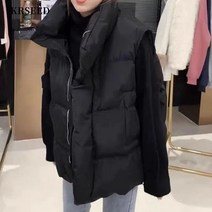 빅사이즈 도톰 오버핏 패딩 조끼 베스트 5L218