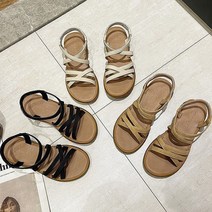 여성 발편한 끈샌들 여름 원피스 반바지 코디 샌들