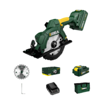 고급 충전식 무선 소형 전기 원형 톱 5.5인치 고전력 리튬 프리미엄 배터리 미니 가벼운 목공 기계, 프리미엄 5.5인치 배터리 2개, 2개