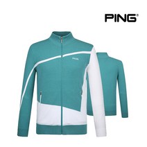 핑골프남성 배색 니트 집업 가디건 P111A1SD106_GN, 105, GN