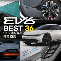 [3G MALL] EV6 튜닝 용품 실내 인테리어 내비게이션 사이드 미러 필름 글로브박스 도어 핸들 트렁크 커버 차량용 방향제 악세사리, *07_19인치_휠포인트_화이트