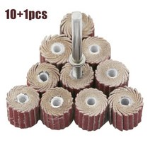 10pcs + 1 맨드릴 플랩 휠 디스크 샌딩 드릴 연마 사포 80-600grit 로터리 dremel 도구 용 연마 그라인더, 320방