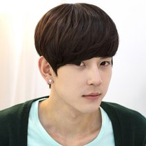 단골탑 투블럭위그 밴드캡 유러피안댄디컷 인모믹스원사 남성가발, 내츄럴브라운, 1개