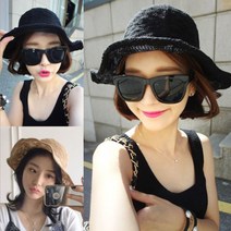 청담왕골 밀짚모자 여성 썬캡 여름모자 비치모자 벙거지 밀집모자